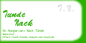 tunde nack business card
